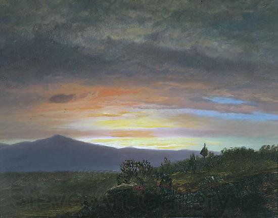 Frederic Edwin Church Twilight, Mount Ktaadn Spain oil painting art